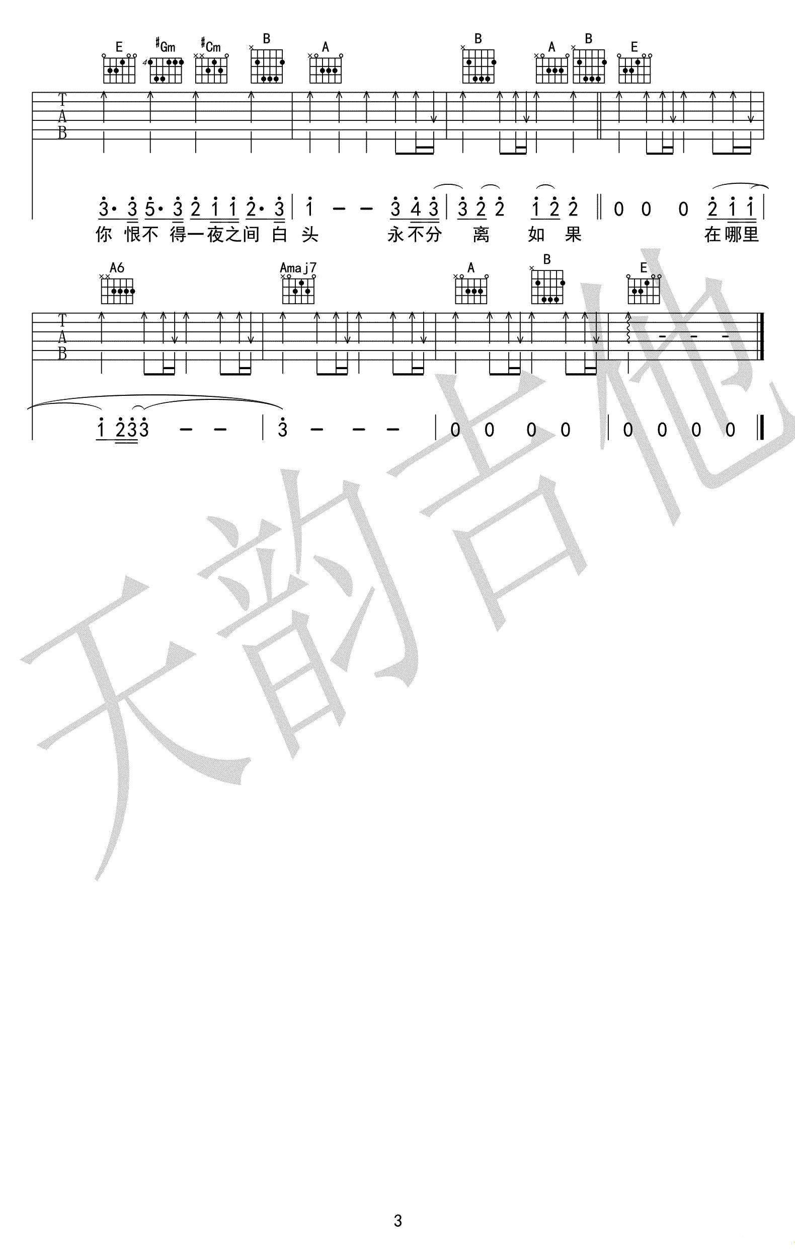 至少还有你吉他谱 林忆莲 E调弹唱谱 图片谱3