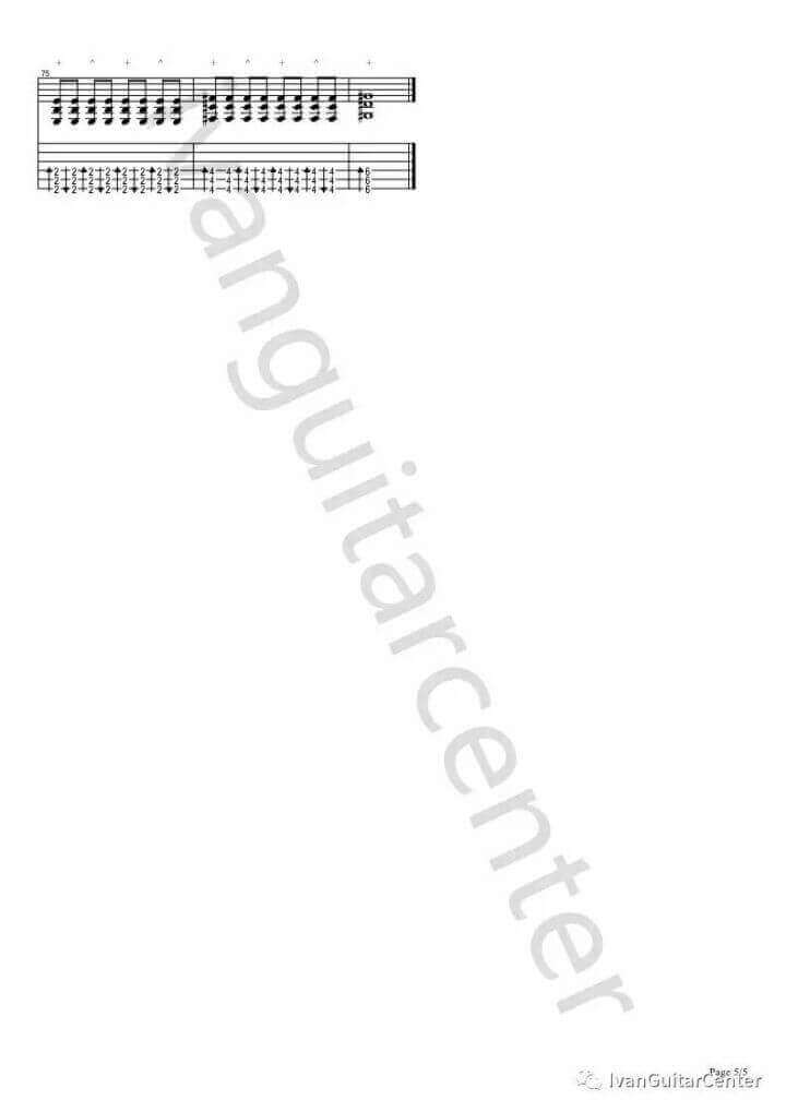 鲸歌吉他指弹谱 E调六线谱-双吉他版-陈亮1