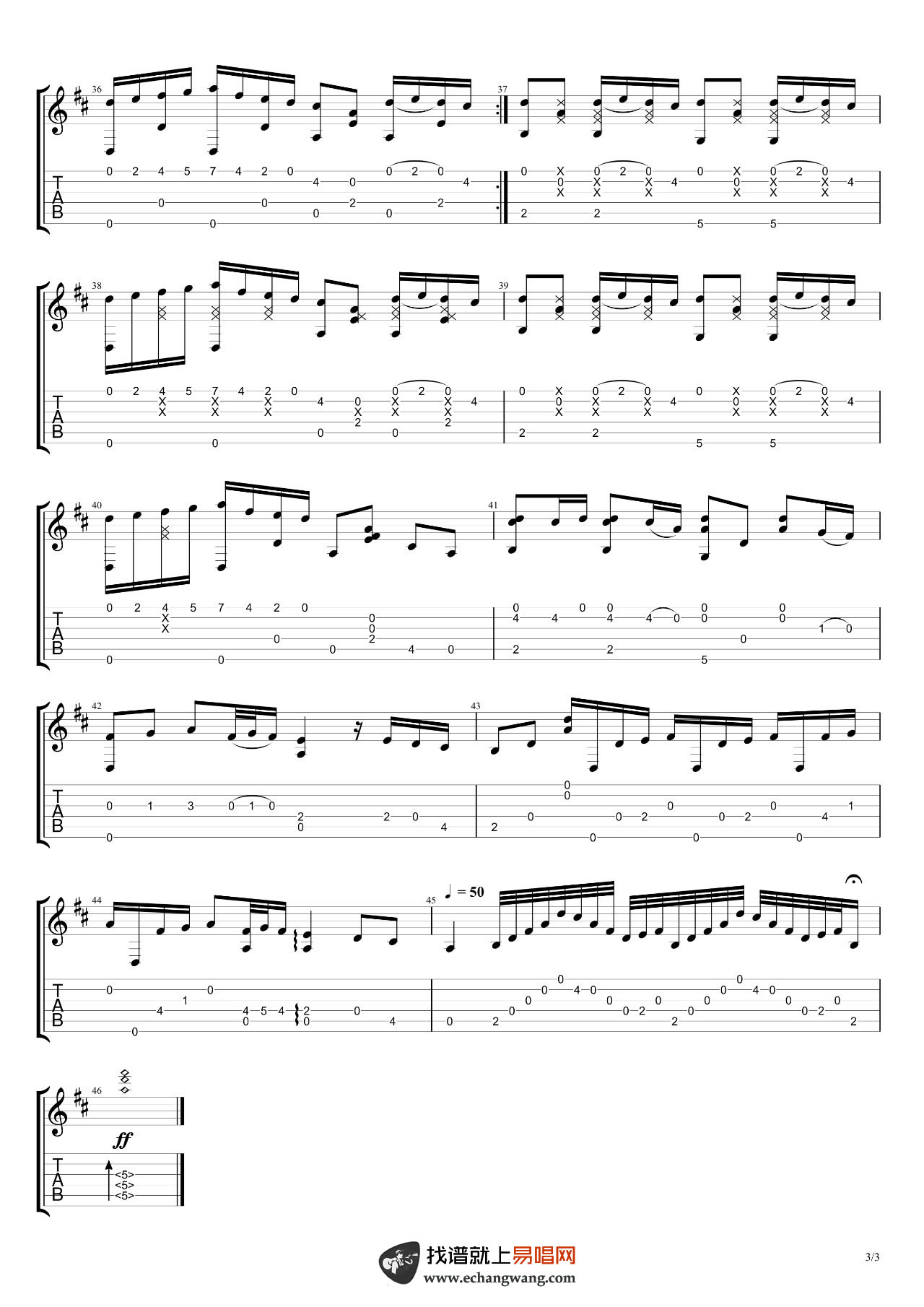 River flows in You指弹谱_Igor Presnyakov_吉他独奏视频3
