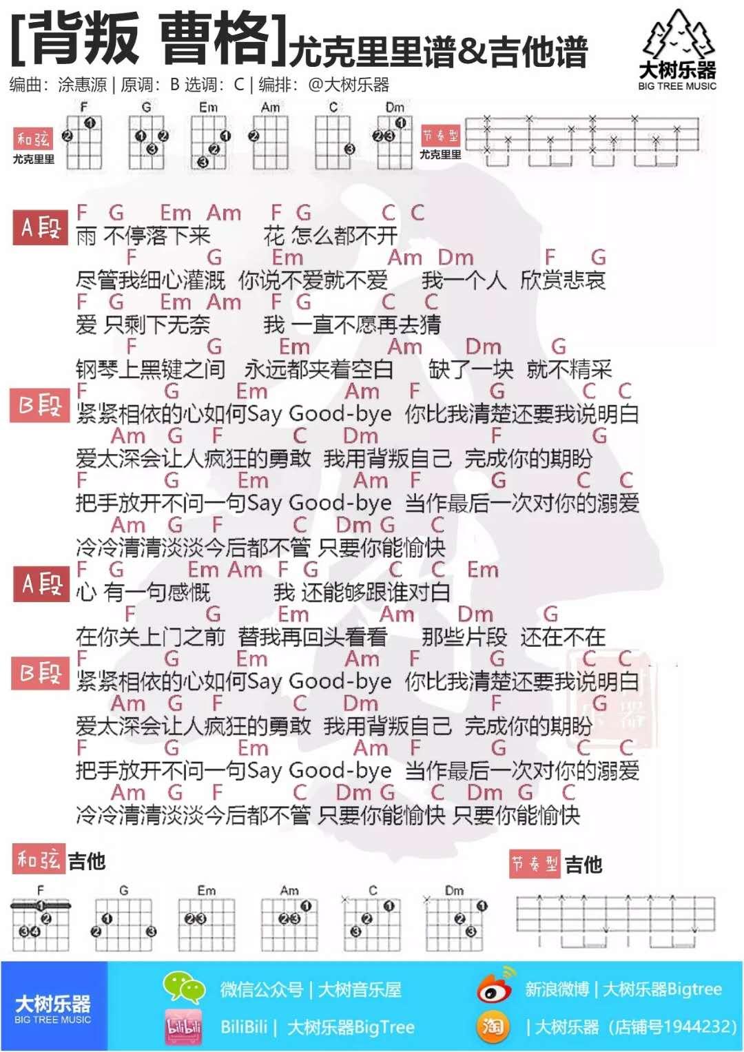 背叛_吉他谱_曹格1