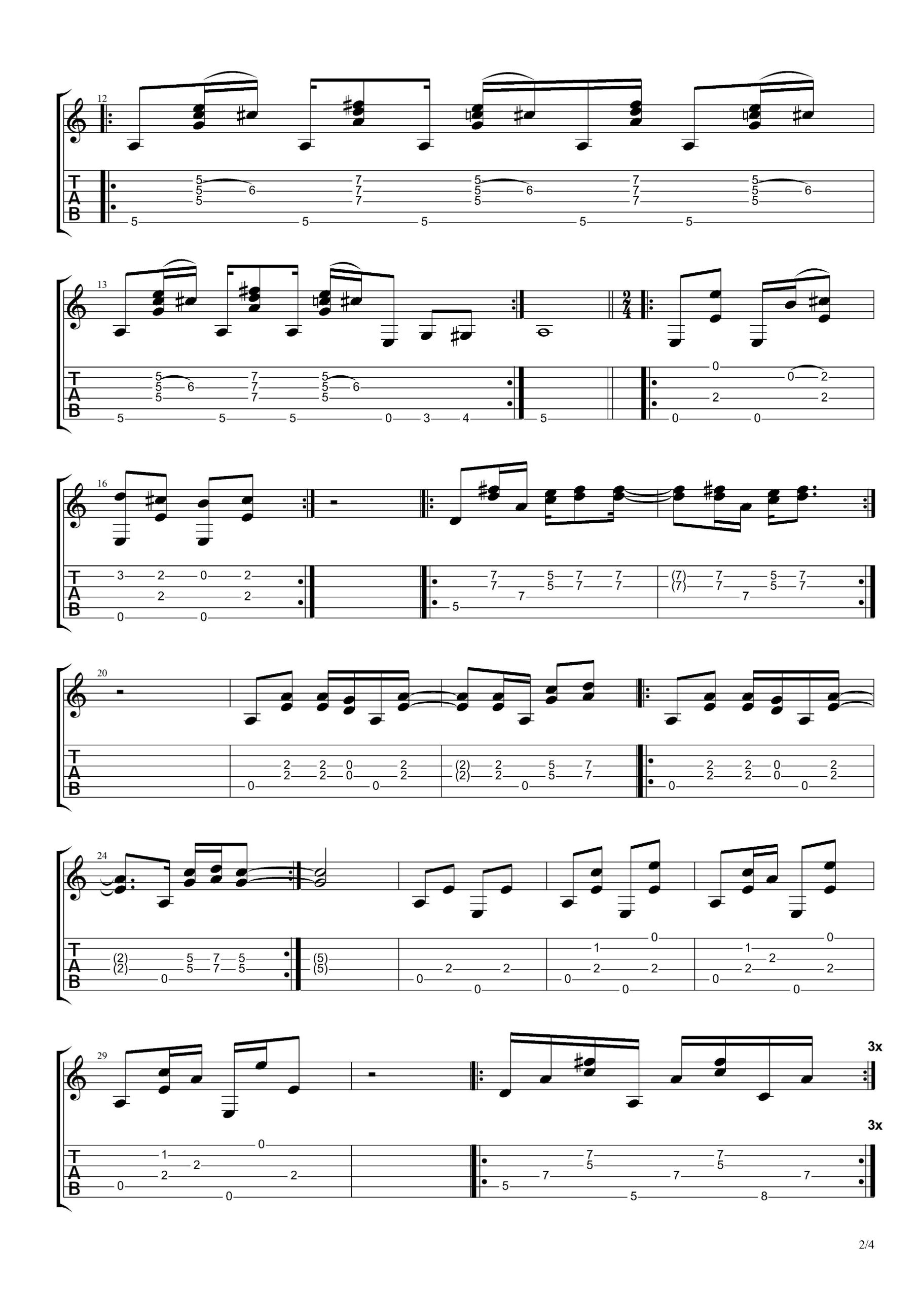 Country blues licks吉他谱-指弹独奏六线谱-图片谱1