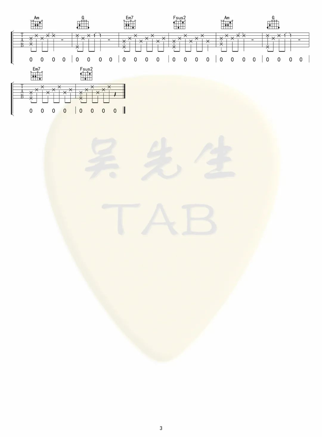 我的身旁是一扇亮了又暗的窗吉他谱_理想后花园_C调弹唱六线谱3