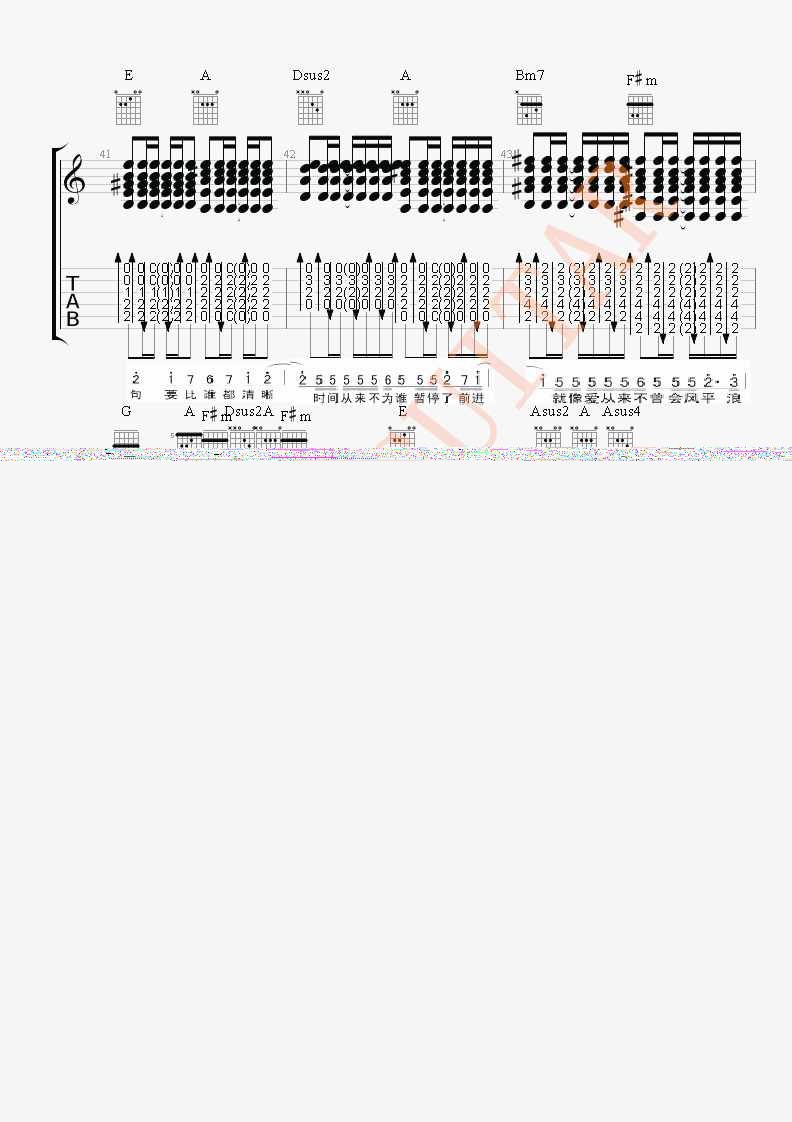 以后要做的事 【超华GUITAR】编配|吉他谱|图片谱|高清|林俊杰1