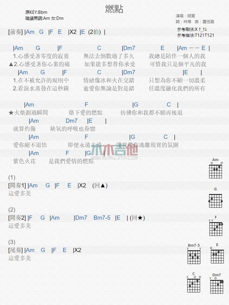 燃点_吉他谱_胡夏1