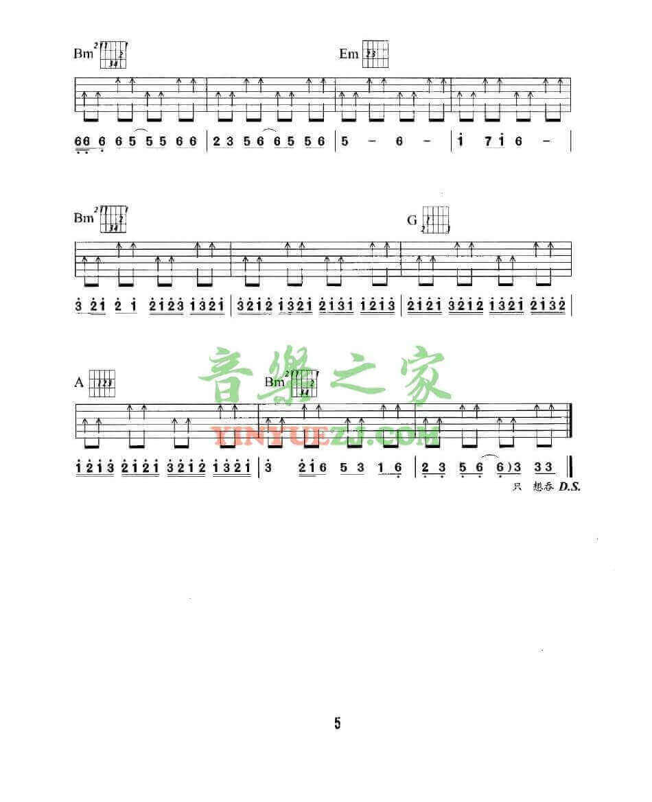 我是愤怒扫弦吉他谱 D调扫弦版-Beyond1