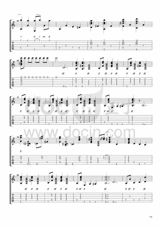 It´s Not Easy指弹谱 原调六线谱-Joe Robinson1