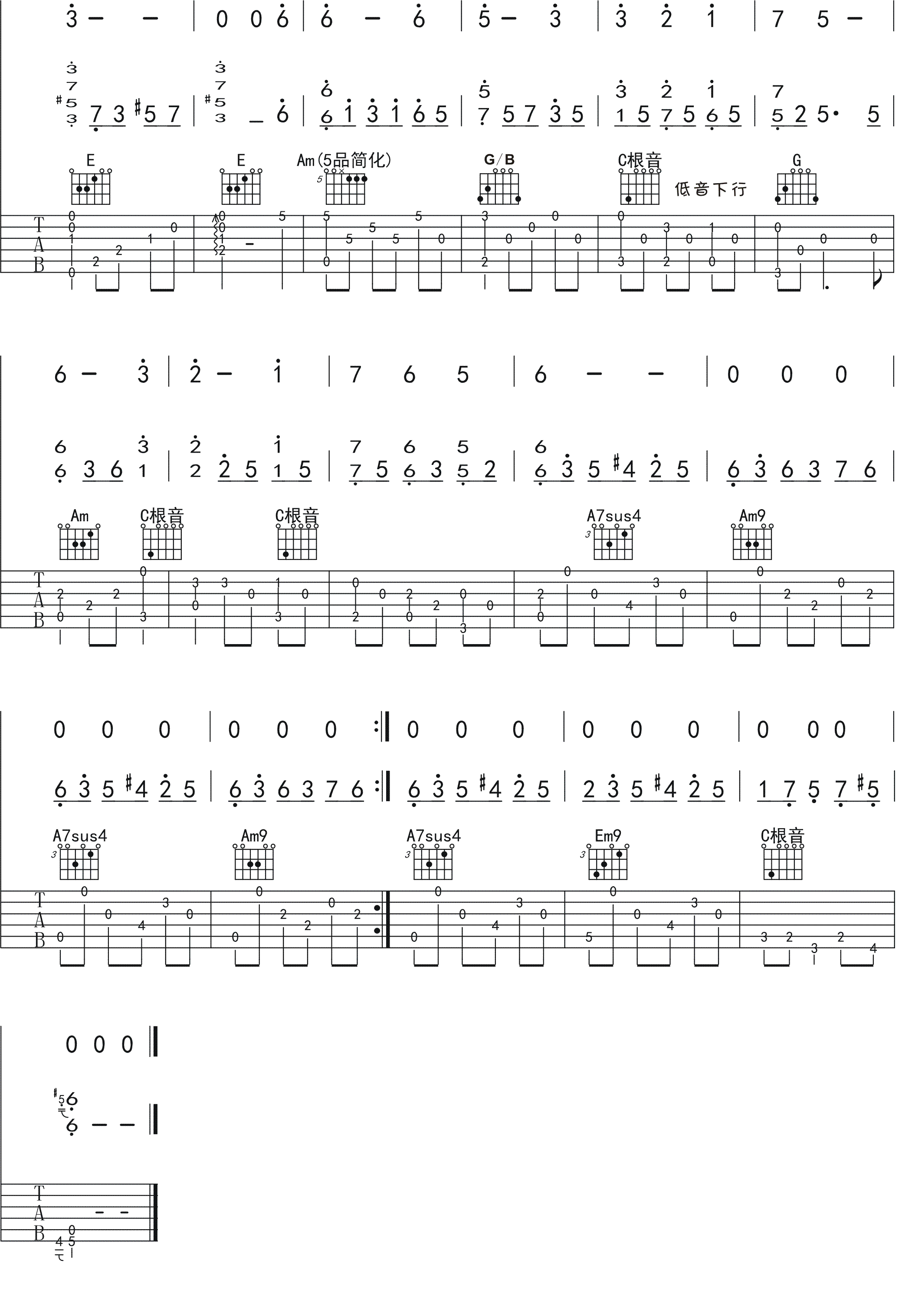 斯卡布罗集市指弹吉他谱_Martin Carthy_独奏六线谱2