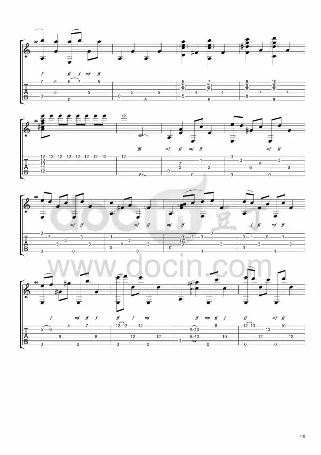 It´s Not Easy指弹谱 原调六线谱-Joe Robinson1