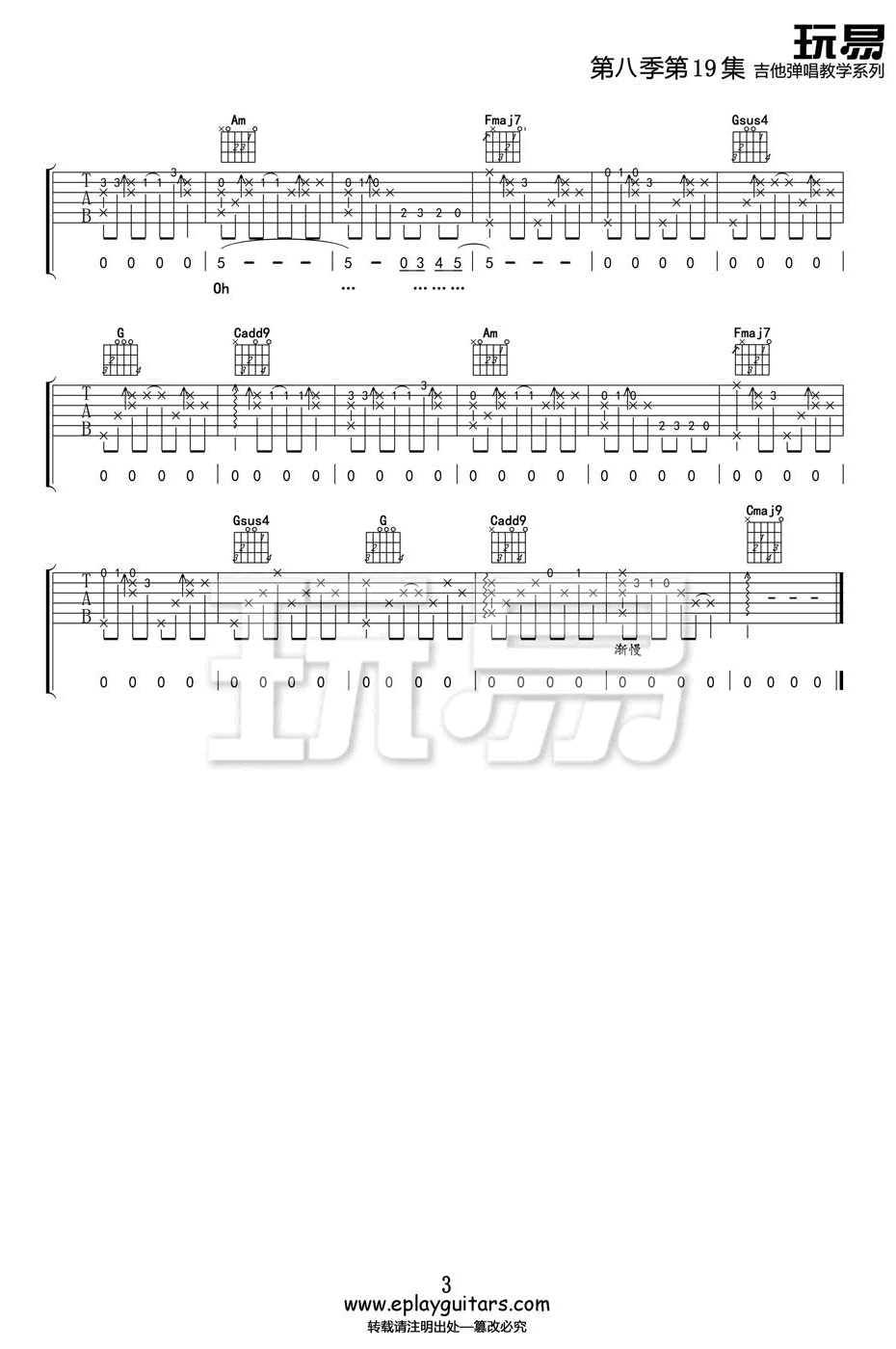 Last Christmas 吉他谱-Taylor swift-弹唱教学视频3