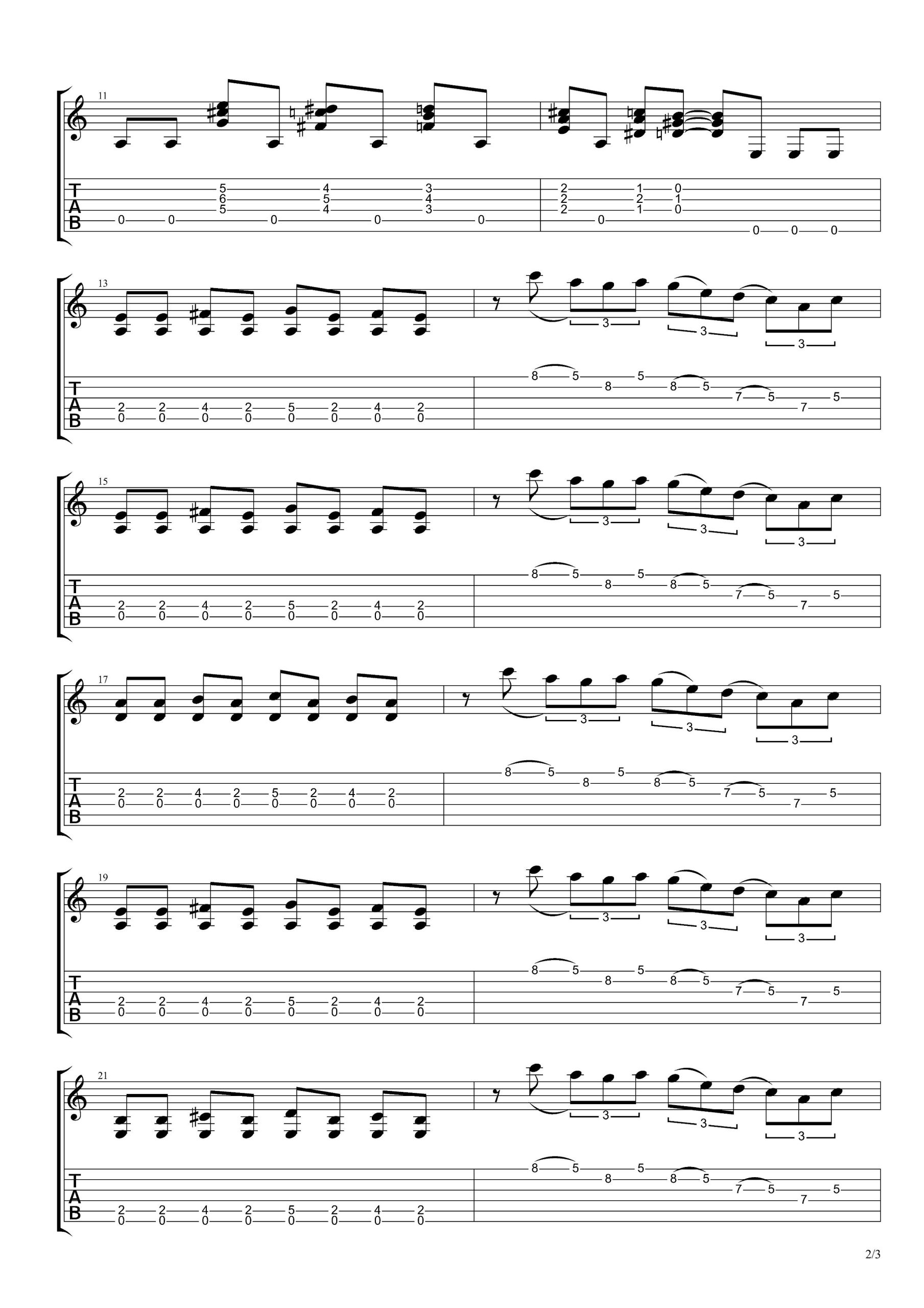 soho Blues指弹谱-吉他独奏六线谱-附PDF图片谱1