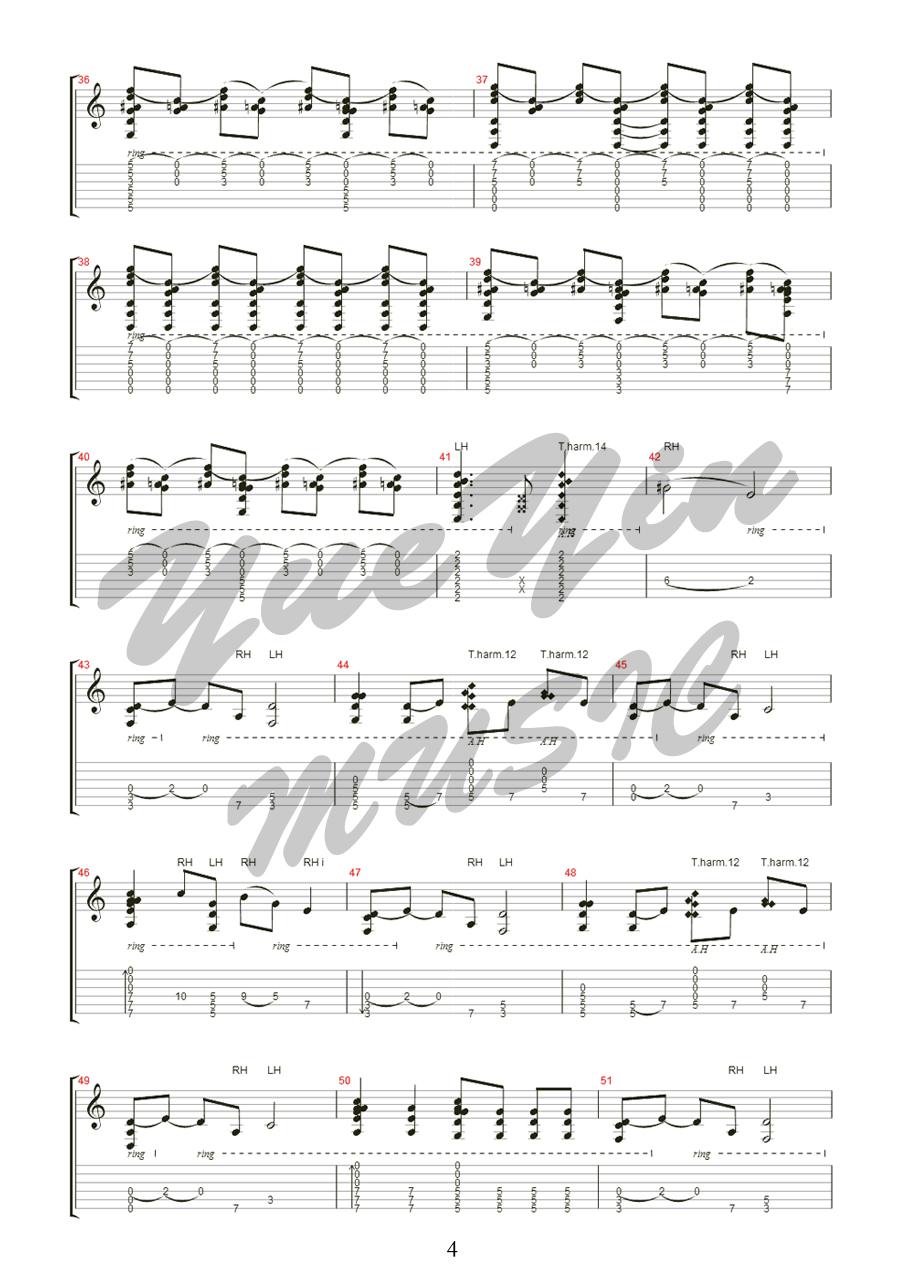 Merry Christmas Mr.Lawrance_指弹版吉他谱_押尾光太郎4