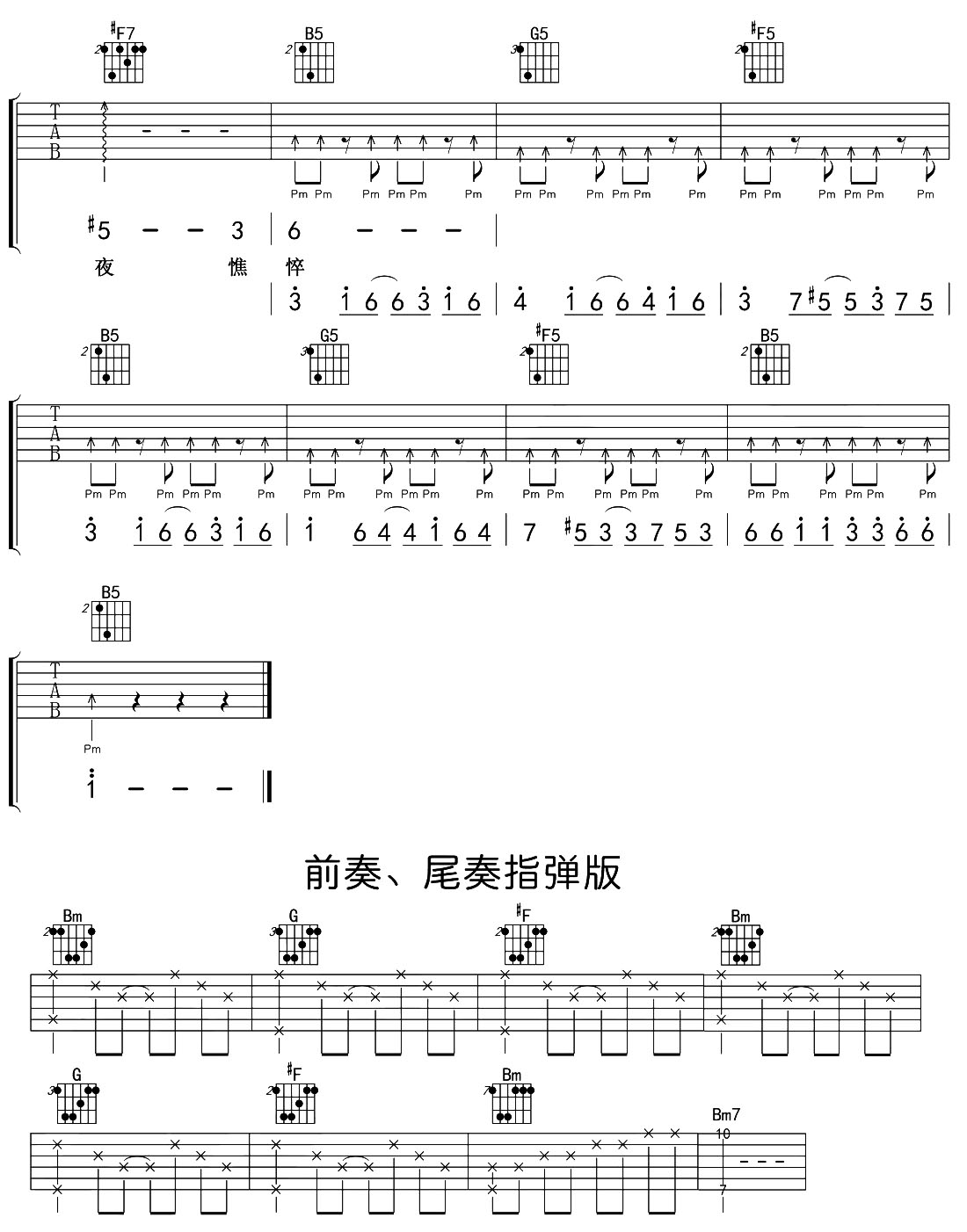 陈小春《友情岁月》吉他谱_D调指法吉他谱1