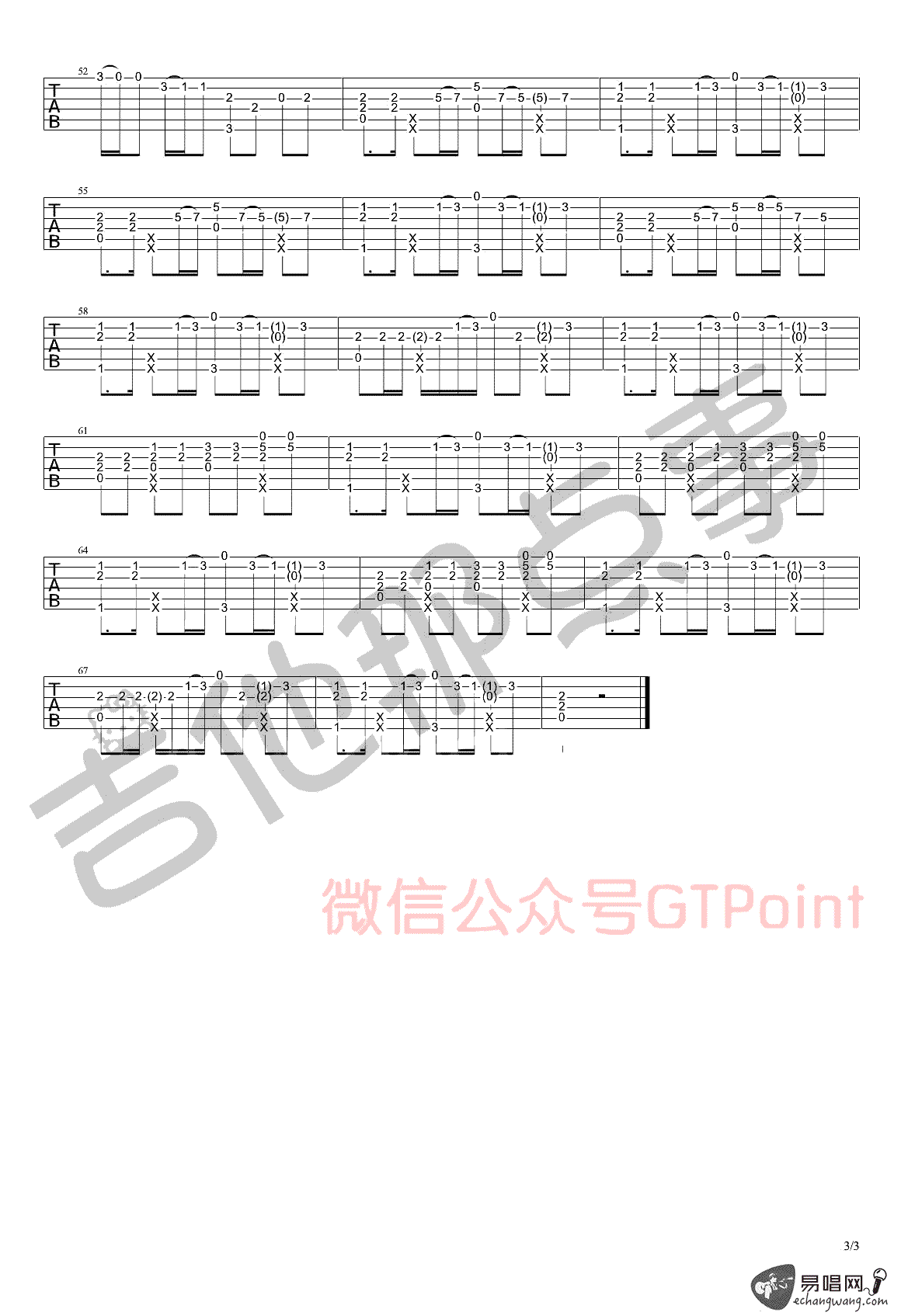 shape of you指弹谱 Ed Sheeran 吉他独奏谱 Mattias Krantz3