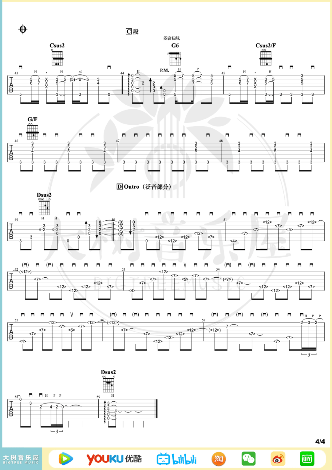 Angelina指弹吉他谱_Tommy Emmanuel_吉他独奏六线谱4