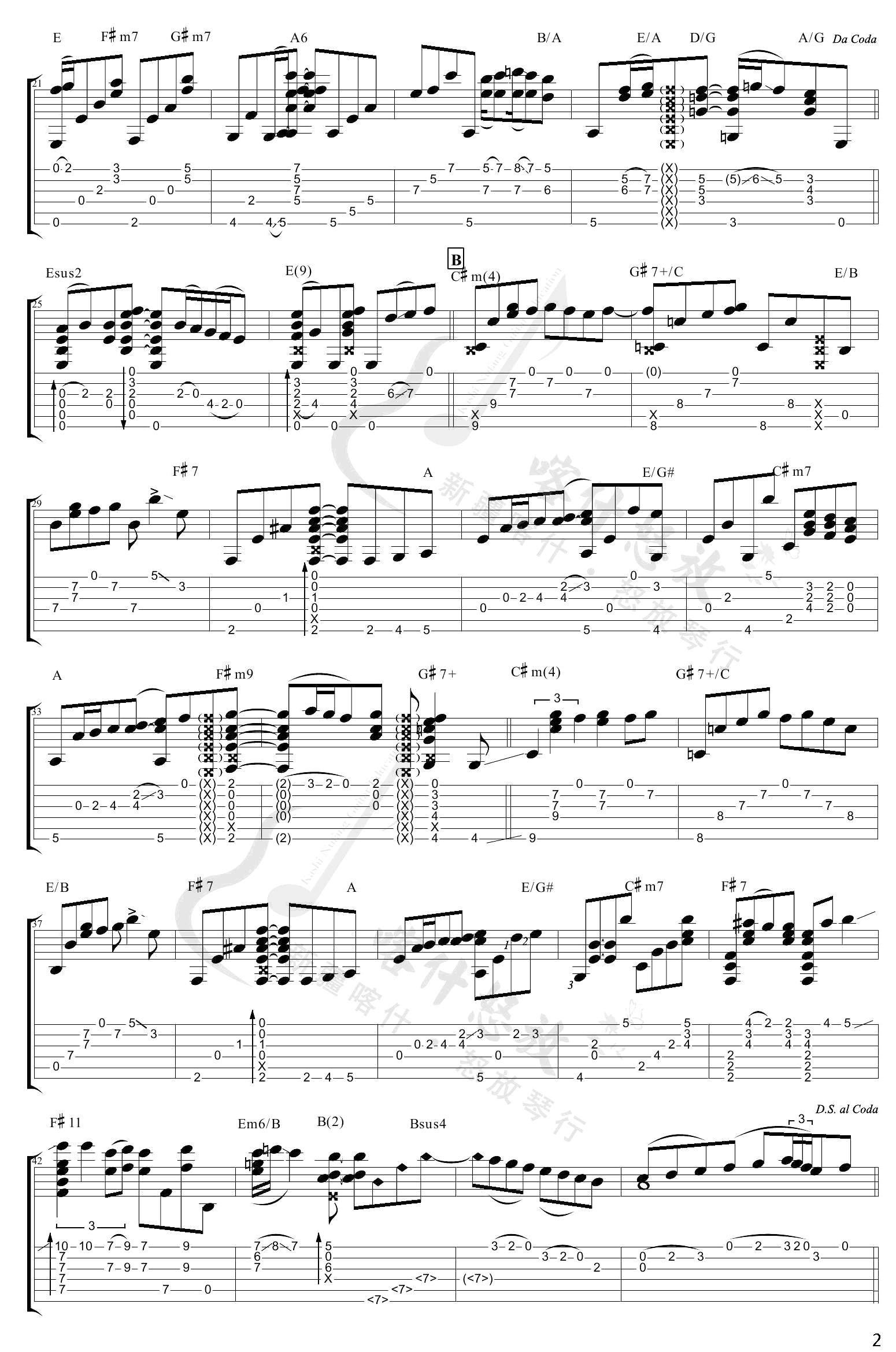 Angelina指弹吉他谱 D调_喀什怒放编配_Tommy Emmanuel2