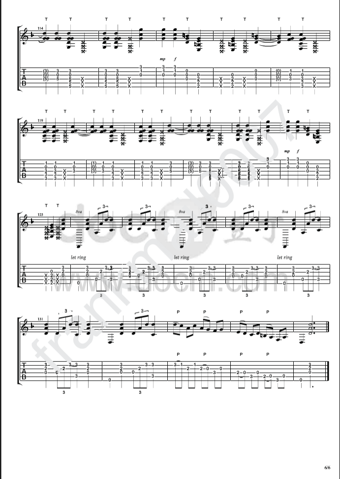 common ground吉他指弹谱 精选原版_豆丁网编配_Andy McKee6