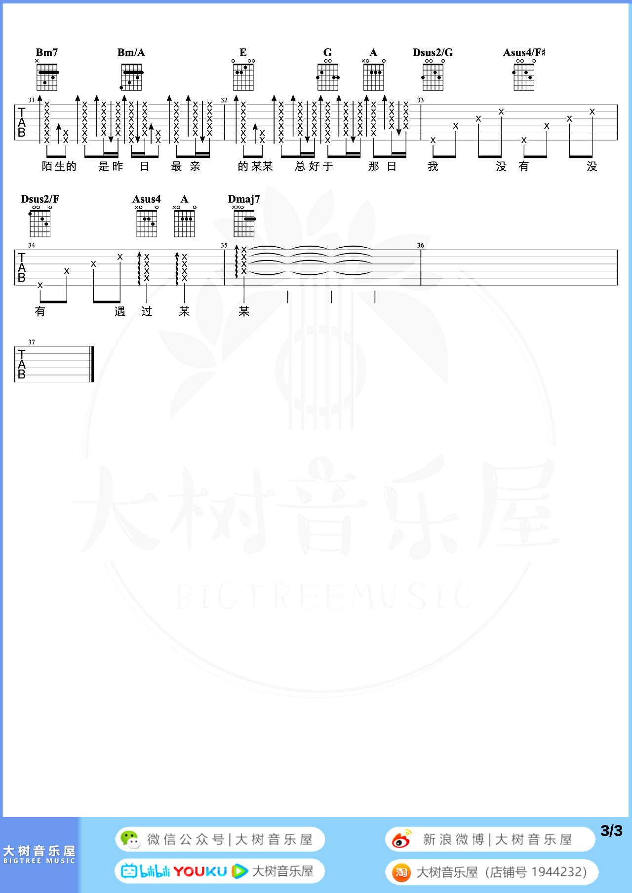 最佳损友 吉他谱_陈奕迅_D调原版吉他谱_弹唱演示/教学1