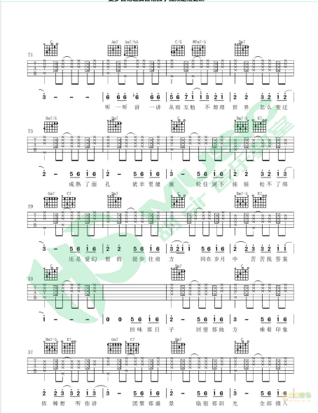 可一可再吉他谱 C调六线谱_胡sir音乐教室编配_陈奕迅2