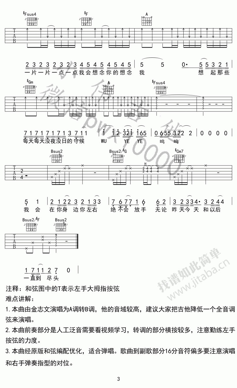 金志文 夏洛特烦恼吉他谱-吉他弹唱教学1