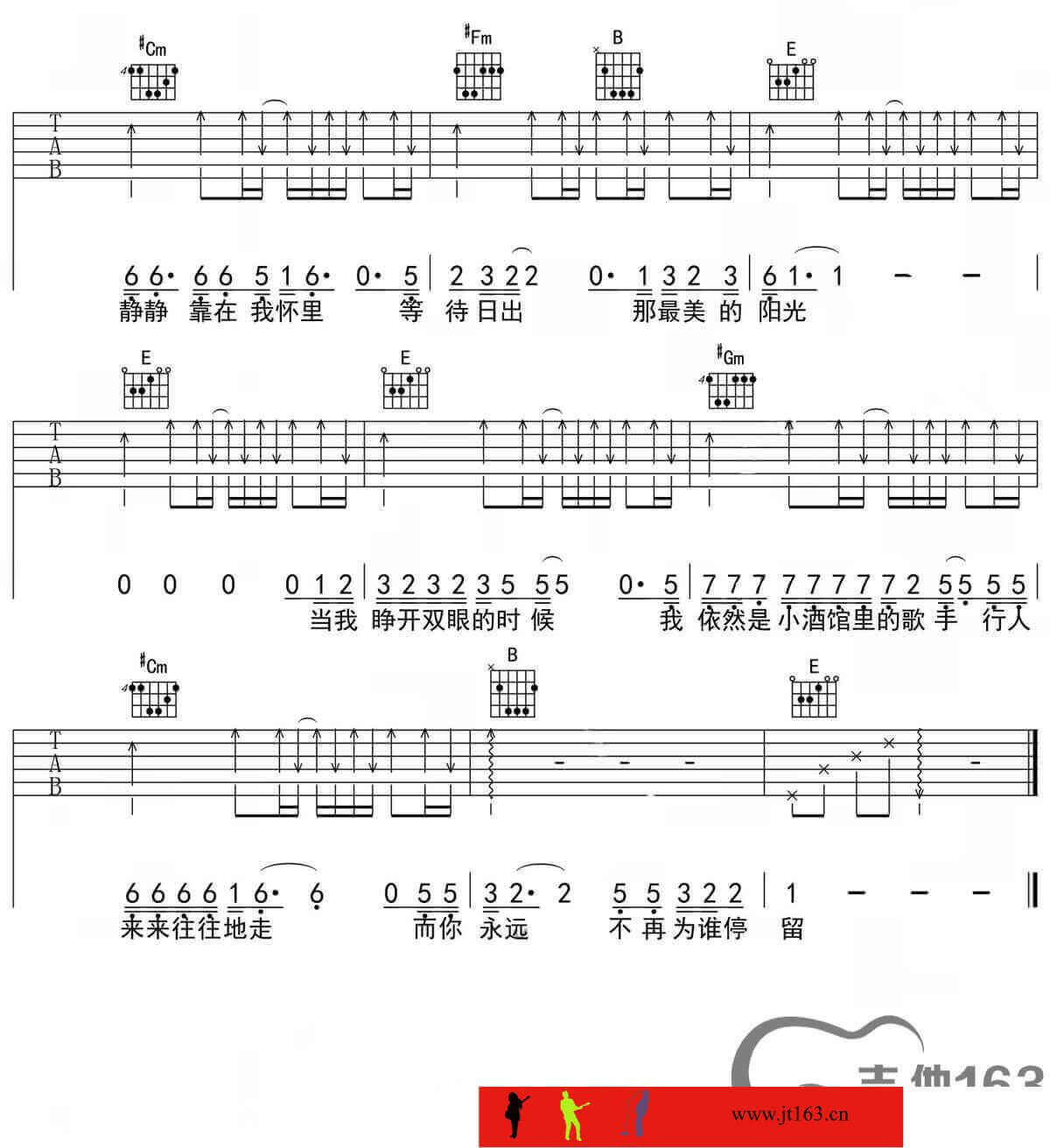衡山路吉他谱 F调扫弦版-吉他163编配-小海1