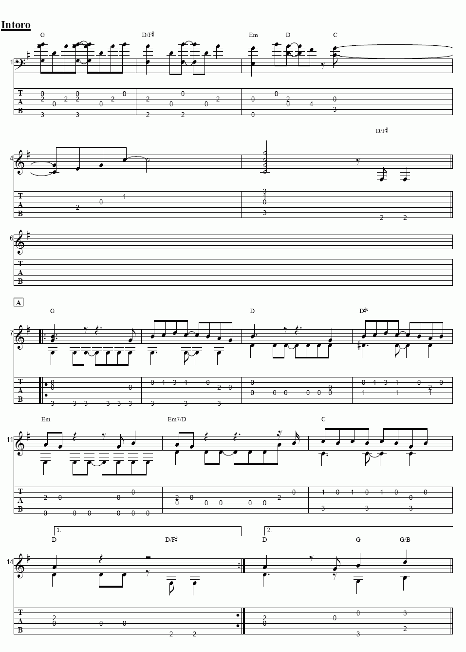 轻音少女 相遇天使吉他谱1