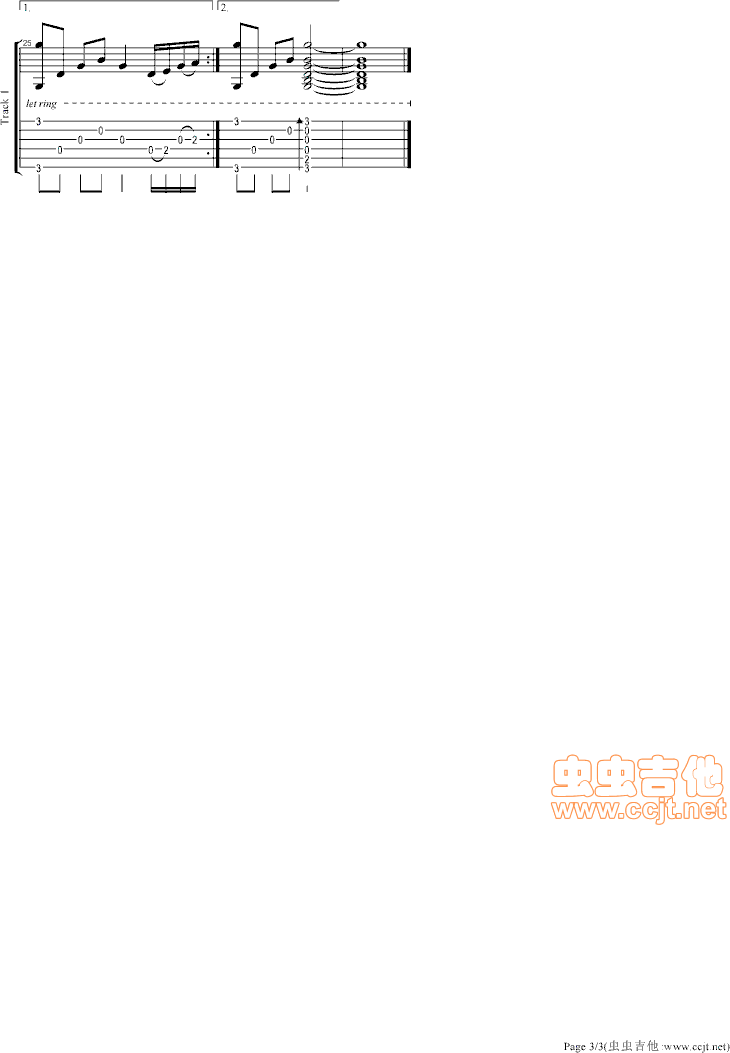 千千閦歌|吉他谱|图片谱|高清|陈慧娴1