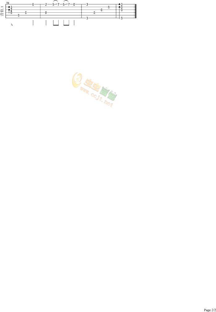 女儿情|独奏版|吉他谱|图片谱|高清|古典独奏1