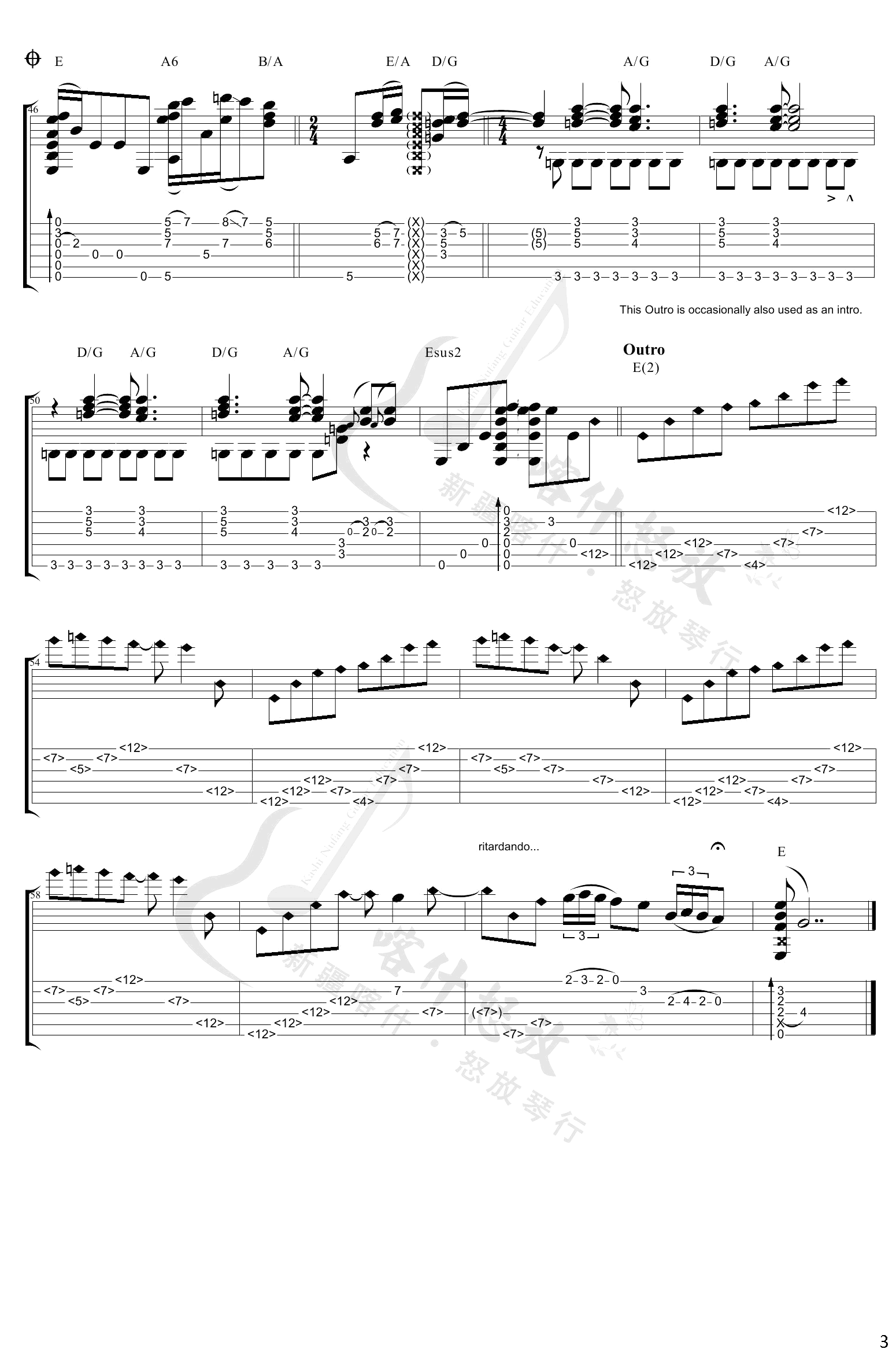 Angelina指弹吉他谱 D调-喀什怒放编配-Tommy Emmanuel1