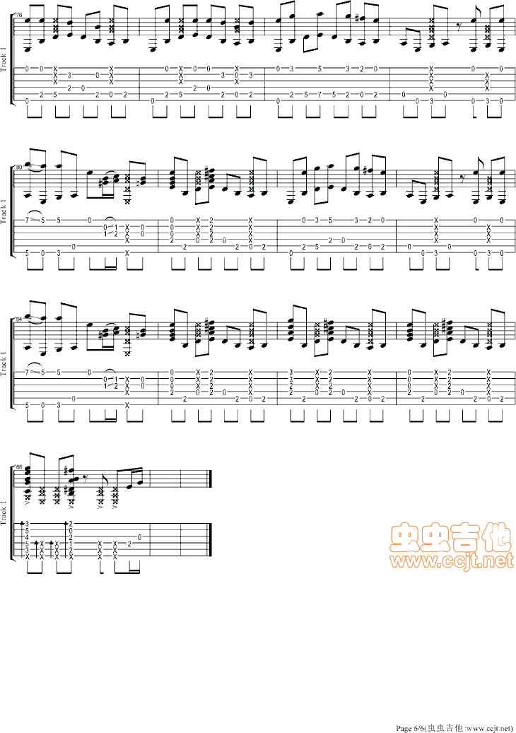 郑成河：杰克逊《billie jean》指弹吉他谱|吉他谱|图片谱|高清|郑成河1