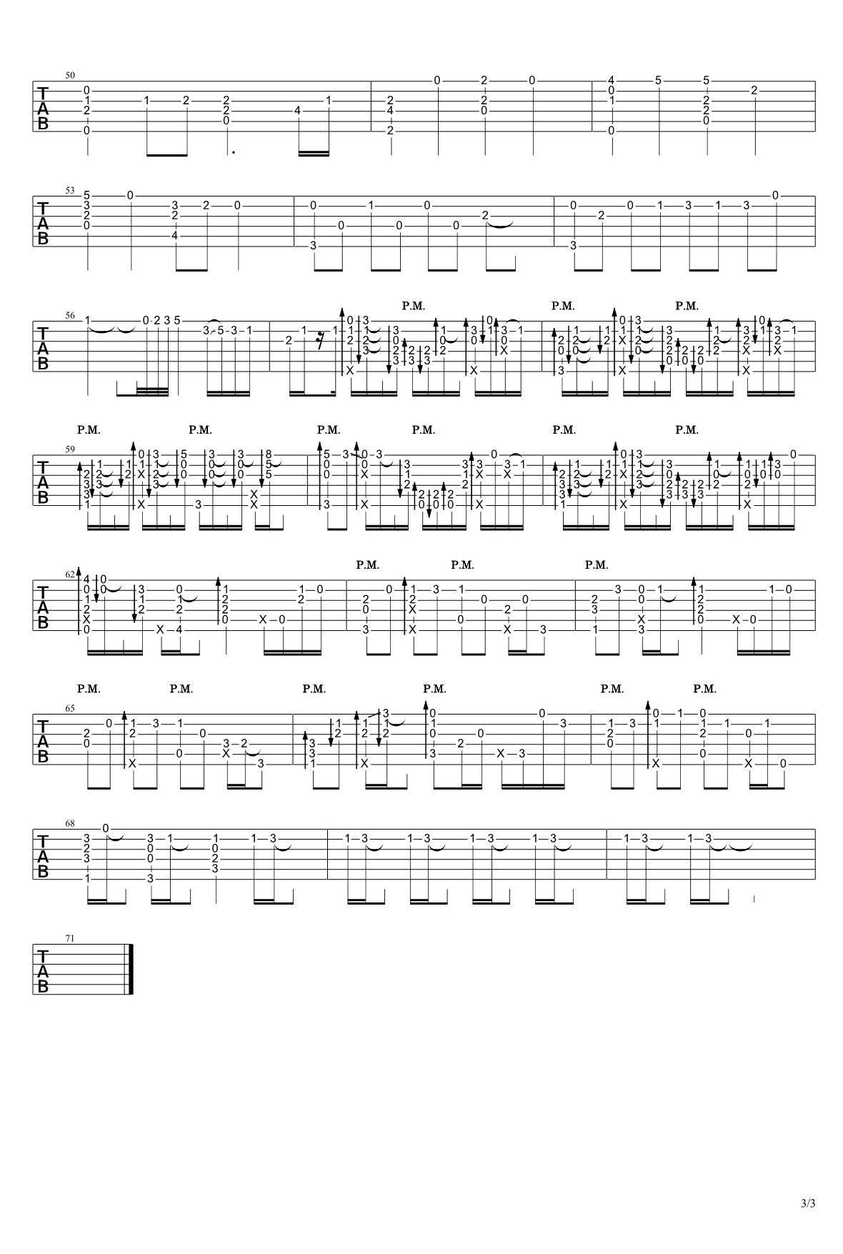 Lemon指弹谱_米津玄师_《非自然死亡》主题曲_吉他独奏谱3