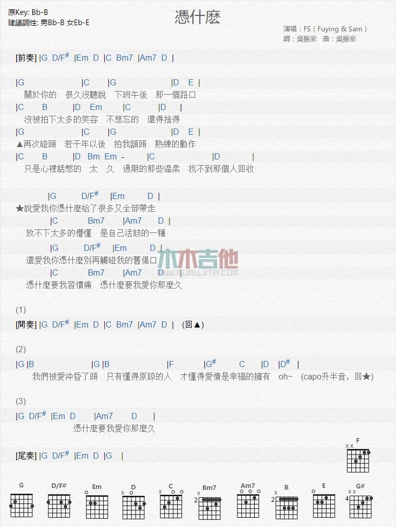 凭什么_吉他谱_FS1