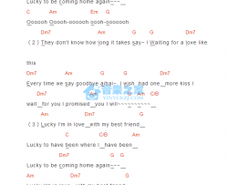 《Lucky》吉他和弦弹唱谱_Jason Mraz