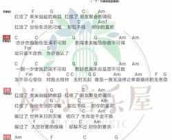 喜欢吉他谱_阿肆_《喜欢》C调弹唱谱_高清和弦图谱