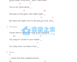 wild吉他谱 C调和弦谱_音乐之家编配_Troye Sivan