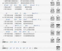 陶晶莹《我不要多幸福》吉他谱(升F调)-Guitar Music Score
