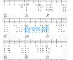 我祈祷吉他谱 C调六线谱-张行