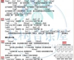 方大同《Love Song》吉他谱(C调)-Guitar Music Score