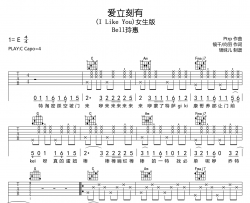 爱立刻有吉他谱-Bell玲惠-C调拍弦原版弹唱吉他谱