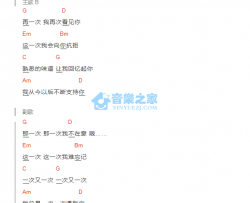 那一次吉他谱 G调和弦谱-苍茫