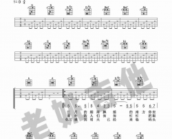 米店 张玮玮郭龙 图片谱完整版 吉他谱 老狼 吉他图片谱 高清