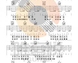 【C调版】陈粒《奇妙能力歌》吉他谱 高清图片谱 Guitar Tabs
