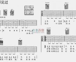 小柯,叶蓓《我们好像在哪见过》吉他谱(降B调)-Guitar Music Score