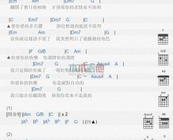 我是你的_吉他谱_弦子