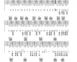 方大同《因为你》吉他谱-Guitar Music Score