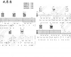 王菲《我愿意》吉他谱(G调)-Guitar Music Score