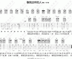 像我这样的人吉他谱 C调简单版_大伟吉他教室编配_毛不易