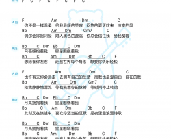月亮拥抱我吉他谱 E调女生版-白熊吉他编配-房东的猫