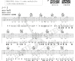 如烟吉他谱_艾怡良_《如烟》A调弹唱六线谱