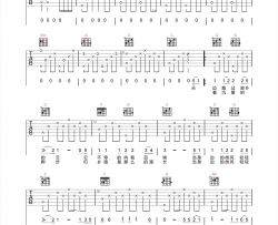 费翔《故乡的云》吉他谱-C调原版吉他六线谱