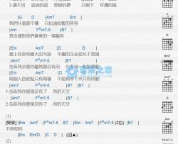 边走边爱吉他谱 Am调版 谢霆锋